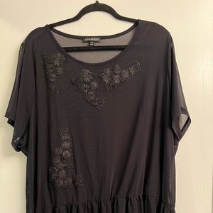 Lane Bryant sheer layering blouse - plus 26/28 EUC